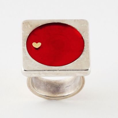 SCHLUEP, WALTER (1931-2016)

Silver ring,...