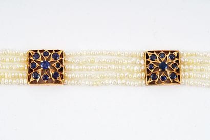 14K GOLD, SAPPHIRES PEARLS

Bracelet with...