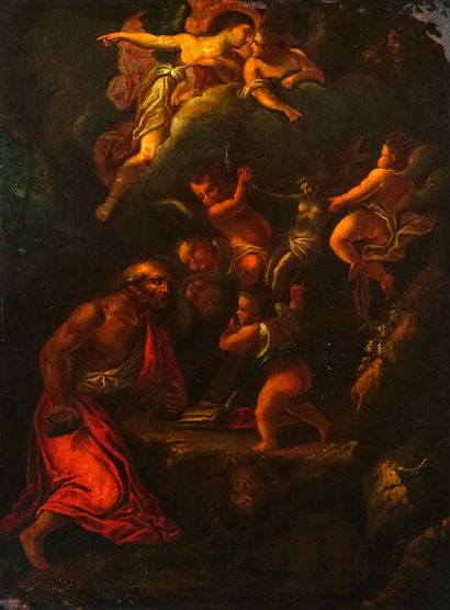 EUROPEAN SCHOOL 18TH C.

St.Jerome

Oil on...