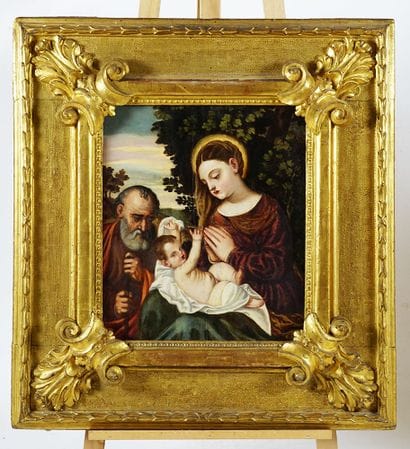 EUROPEAN SCHOOL 17TH C.

Holy family

Oil...