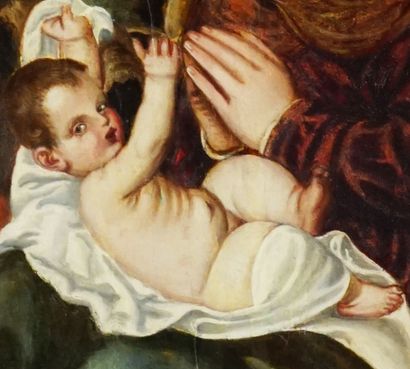 EUROPEAN SCHOOL 17TH C.

Holy family

Oil...