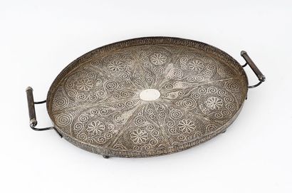 Decorative Turkish coffee service in silver...