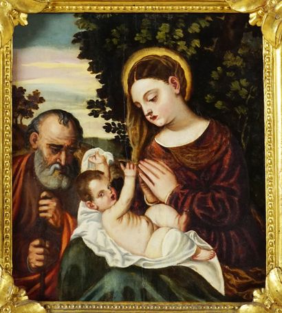 EUROPEAN SCHOOL 17TH C.

Holy family

Oil...