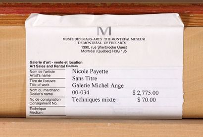 PAYETTE, Nicole (1953-)
Sans titre
Technique...