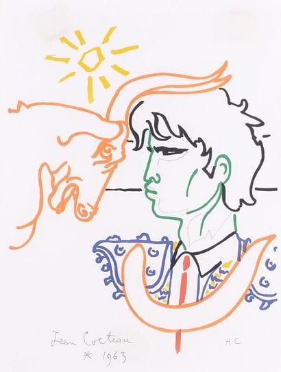 COCTEAU, Jean (1889-1963)
El Cordobés
Lithographie
Signée...