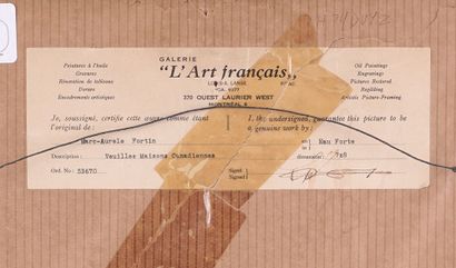 FORTIN, Marc-Aurele (1888-1970)

