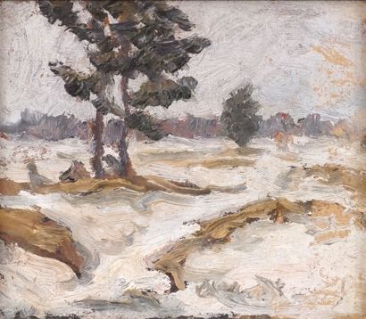 DUGUAY, Rodolphe (1891-1973)
Paysage hivernal...