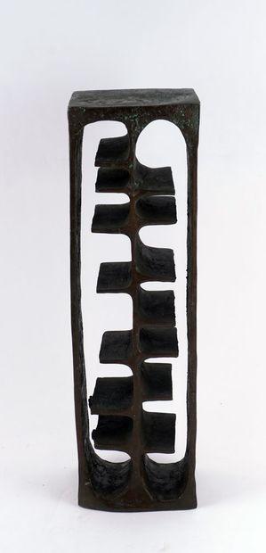 ÉCOLE CANADIENNE (XXe)
Composition moderniste
Bronze...