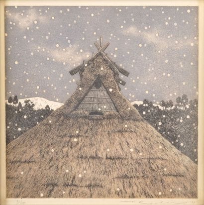 TANAKA, Ryohei (1933-2019)
Neige sur le toit
Eau-forte
Signée...