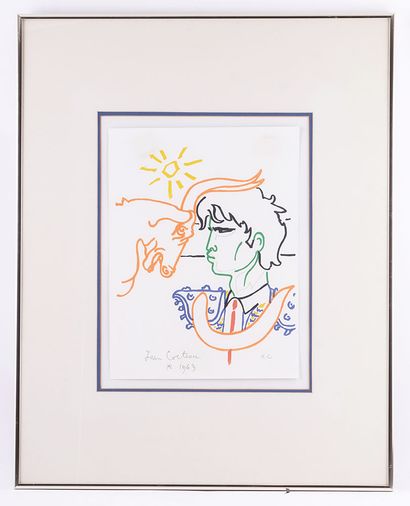 COCTEAU, Jean (1889-1963)
El Cordobés
Lithographie
Signée...