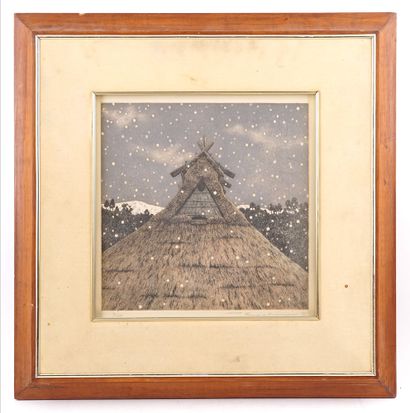 TANAKA, Ryohei (1933-2019)
Neige sur le toit
Eau-forte
Signée...