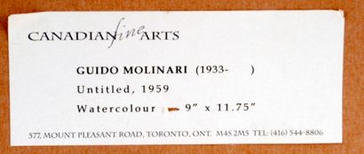 MOLINARI, Guido (1933-2004)
Sans titre 
Aquarelle...