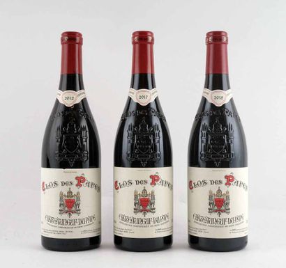 Clos des Papes 2012, 2017 2018 - 3 boute...