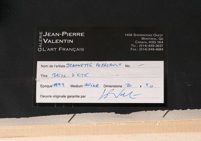 PERREAULT, Jeannette (1958-)
