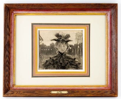 LEDUC, Ozias (1864-1955)
Lady with a hat
Charcoal...