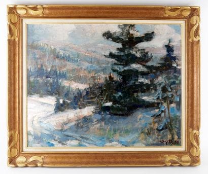 AYOTTE, Léo (1909-1976)
Fir trees
Oil on...
