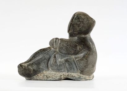 INUIT SCHOOL 20TH C.
Hunter and prey
Soapstone

Provenance:
Private...