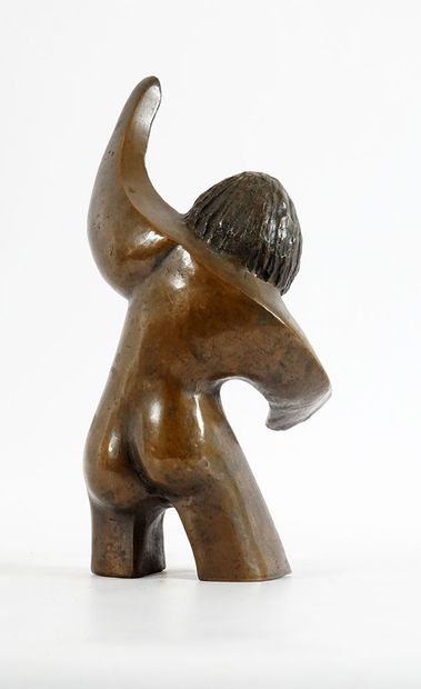 CANADIAN SCHOOL (20TH C.)
Figure with raised...