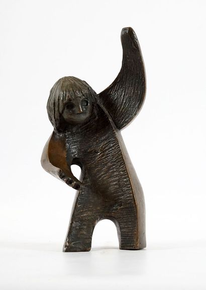 CANADIAN SCHOOL (20TH C.)
Figure with raised...