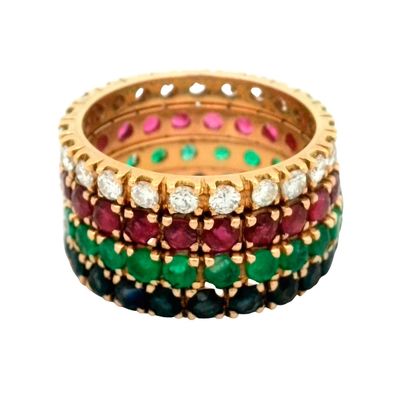 OR 14K, DIAMANTS, RUBIS, ÉMERAUDES, SAPHIRS
Quatre...