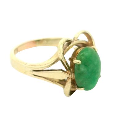 OR 14K, JADÉITE
Ensemble en or jaune 14K...