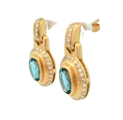 OR 18K, AIGUE-MARINE / 18K GOLD, AQUAMARINE
Boucles...