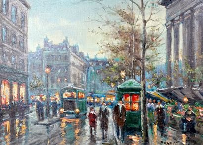BOYER, Emile (1877-1948)
Boulevard in Paris
Oil...
