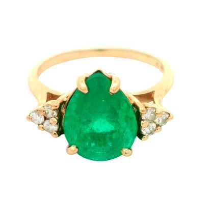 OR 14K, ÉMERAUDE 3.70 CT
Bague en or jaune...