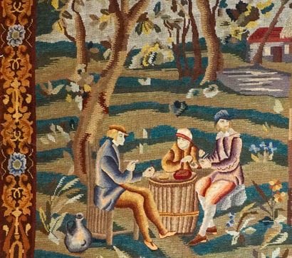 EUROPEAN TAPESTRY 1900s

European needlepoint...