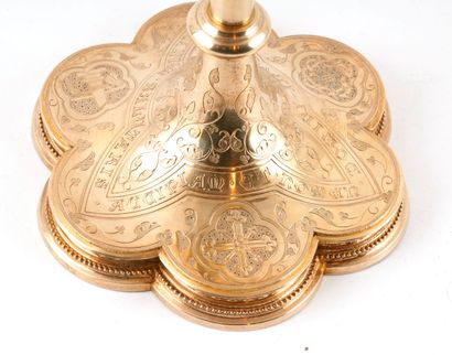 CHALICE
Set of two (2) silver vermeil chalices:
-...