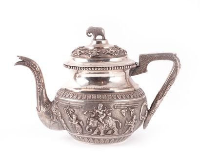 SILVER
Silver tea service with oriental motif...