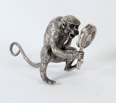 MEXICAN SCHOOL 20TH C.
Eagle head
Silver...