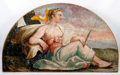 ÉCOLE ROMAINE XVIe
Reclining youg lady, c...
