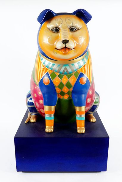 BUSTAMANTE, Sergio (1949-)
Polychrome dog
Papier-maché...