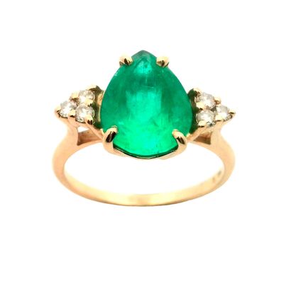 OR 14K, ÉMERAUDE 3.70 CT
Bague en or jaune...