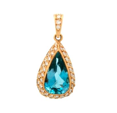 OR 18K, AIGUE-MARINE / 18K GOLD, AQUAMARINE
Pendentif...