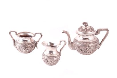 SILVER
Silver tea service with oriental motif...