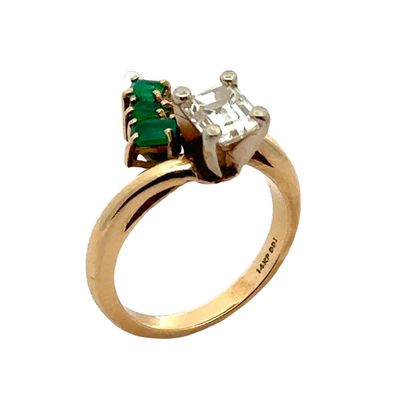 OR 14K, ÉMERAUDE, DIAMANTS / 14K GOLD, EMERALD
Bague...