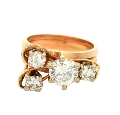 OR 14K, DIAMANTS / 14K GOLD, DIAMONDS
Bague...