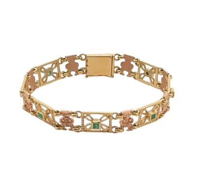 OR 18K / 18K GOLD
Bracelet ajouré en or jaune...