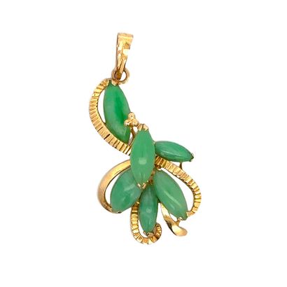 OR 14K, JADÉITE
Ensemble en or jaune 14K...