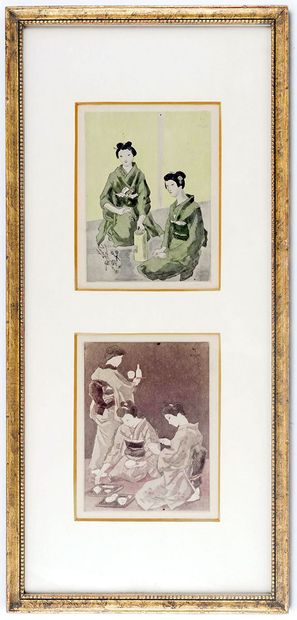 FOUJITA, Tsuguharu (1886-1968)
Geishas 
Set...