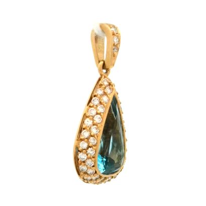 OR 18K, AIGUE-MARINE / 18K GOLD, AQUAMARINE
Pendentif...