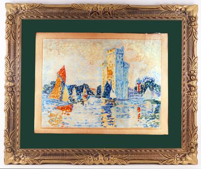 SIGNAC, Paul (1863-1935) 
Régates à la Rochelle...