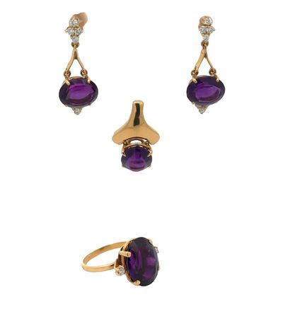 OR 14K, AMHÉTYSTE / 14K GOLD, AMHETYST
Ensemble...