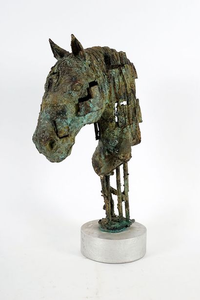 MEXICAN SCHOOL 20TH C.
Horses head
Unpolished...
