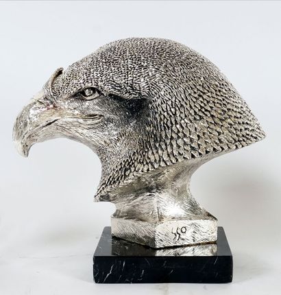 MEXICAN SCHOOL 20TH C.
Eagle head
Silver...