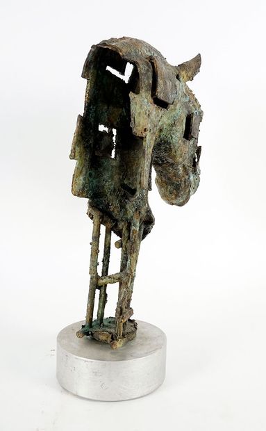 MEXICAN SCHOOL 20TH C.
Horses head
Unpolished...