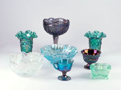 VERRE CARNIVAL
Vases, bols et une coupe en...