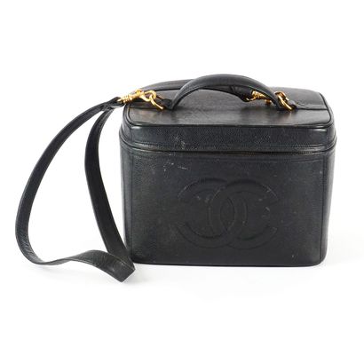 CHANEL
Chanel cosmetic toiletry bag in caviar...